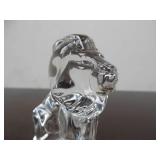 Hand Signed STEUBEN Glass Lion