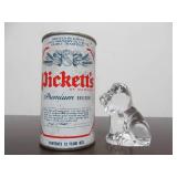 Hand Signed STEUBEN Glass Lion