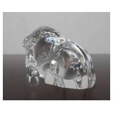 Hand Signed STEUBEN Glass Buffalo