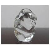 Hand Signed STEUBEN Glass Monkey