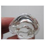 Hand Signed STEUBEN Glass Monkey