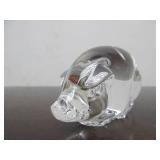 Hand Signed STEUBEN Glass Pig