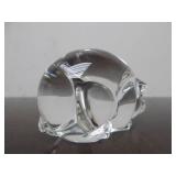 Hand Signed STEUBEN Glass Pig