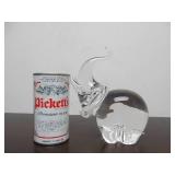 Large Hand Signed STEUBEN Glass Elephant