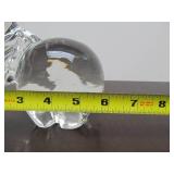 Large Hand Signed STEUBEN Glass Elephant