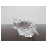 3 Signed SWAROVSKI Crystal Animals - Giraffe Penguin & Rhino