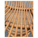 Larger Mid Century Rattan Swivel Lounge Chair