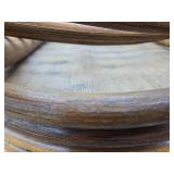 Larger Mid Century Rattan Swivel Lounge Chair