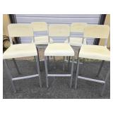 Set of 5 EMECO Aluminum Bar Stool Chairs