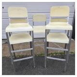 Set of 5 EMECO Aluminum Bar Stool Chairs