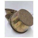 Set of 4 Long Iron Handled Brass Cooking Pots/Pans