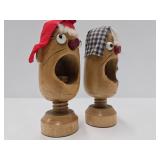Pair of Vintage Wooden Big Mouth Nutcrackers