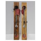 Lot of 2 Vintage Ice Fishing Tip-Up Fishing Rods