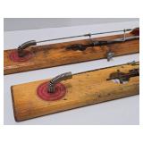 Lot of 2 Vintage Ice Fishing Tip-Up Fishing Rods