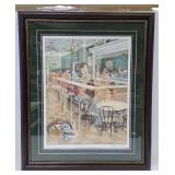 Framed Signed Numbered "Fountain of Youth" Soda Fountain Diner Print by Charles Peterson
