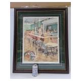 Framed Signed Numbered "Fountain of Youth" Soda Fountain Diner Print by Charles Peterson