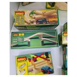 LARGE Lot of Quality BRIO Wood Train & Accessory Lot - Most in Original Boxes