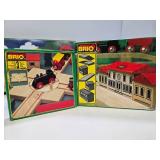 LARGE Lot of Quality BRIO Wood Train & Accessory Lot - Most in Original Boxes