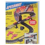 HOT STOCK Slot Car Set w/Box & Cars