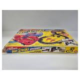 HOT STOCK Slot Car Set w/Box & Cars