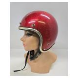 Vintage Arthur Fulmer Red Sparkle Racing Helmet - Size M