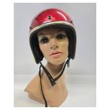 Vintage Arthur Fulmer Red Sparkle Racing Helmet - Size M