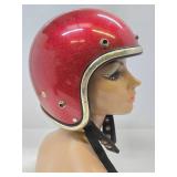 Vintage Arthur Fulmer Red Sparkle Racing Helmet - Size M