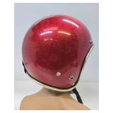 Vintage Arthur Fulmer Red Sparkle Racing Helmet - Size M