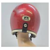 Vintage Arthur Fulmer Red Sparkle Racing Helmet - Size M