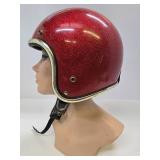 Vintage Arthur Fulmer Red Sparkle Racing Helmet - Size M