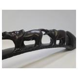 African Hardwood Elephant Carving