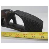 African Hardwood Elephant Carving