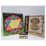 2 Very Nice Condition Vintage Chinese Checker Boards w/Original Boxes