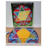 2 Very Nice Condition Vintage Chinese Checker Boards w/Original Boxes