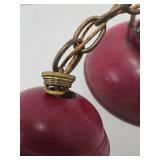 Mid Century Pierced Metal LIGHTOLIER Hanging Light Fixture Lamp