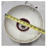 Mid Century Pierced Metal LIGHTOLIER Hanging Light Fixture Lamp