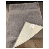Gray Mohawk Home Bath Rug with End Border