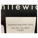 Chilewich Heathered Shag Utility Mat in Stone - 24" x 36"