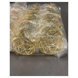 5 Sets of 24 Gold Napkin Rings for Holiday Party Decor