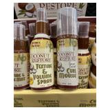 Assortment of Coconut Restore Hair Care Products