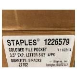 20 Standard Expandable File Pockets in Assorted Colors