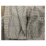 Gray Textured Open Blanket or Maybe Curtain Fabric, Very Large