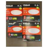 Set of 4 Halo LED Surface Downlights, 6-Inch and 4-Inch