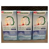NM 1 - 3 Boxes of Excedrin Head Care Replenish + Sleep Dietary Supplement Mix - 16 Packets Each
