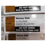 TrafficMaster Honey Oak 4 MIL x 6 in. W x 36 in. L Peel and Stick Water Resistant Luxury Vinyl Plank Flooring (576 sqft)