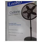 Lasko Cyclone 18 in. 3 Speed Oscillating Pedestal Fan for Home in Black with Adjustable Height, Tilt Back Head, Easy Assembly