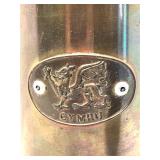 Vintage Copper Kettle and CYMRU Brass Lantern Duo