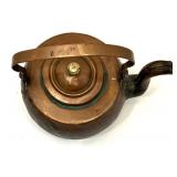 Vintage Copper Kettle and CYMRU Brass Lantern Duo