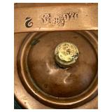 Vintage Copper Kettle and CYMRU Brass Lantern Duo