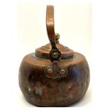 Vintage Copper Kettle and CYMRU Brass Lantern Duo